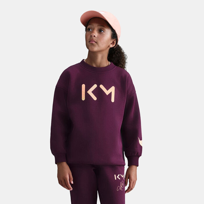 Nike Kids' Kylian Mbappe Sportswear Club Fleece Sweatshirt Pink Nike Kids' Kylian Mbappe Sportswear Club Fleece Sweatshirt Pink image number 0