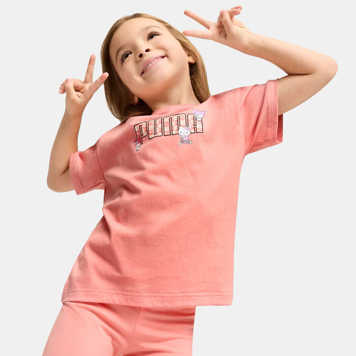 PUMA Kids' x Hello Kitty and Friends Graphic T-Shirt Pink image number 0