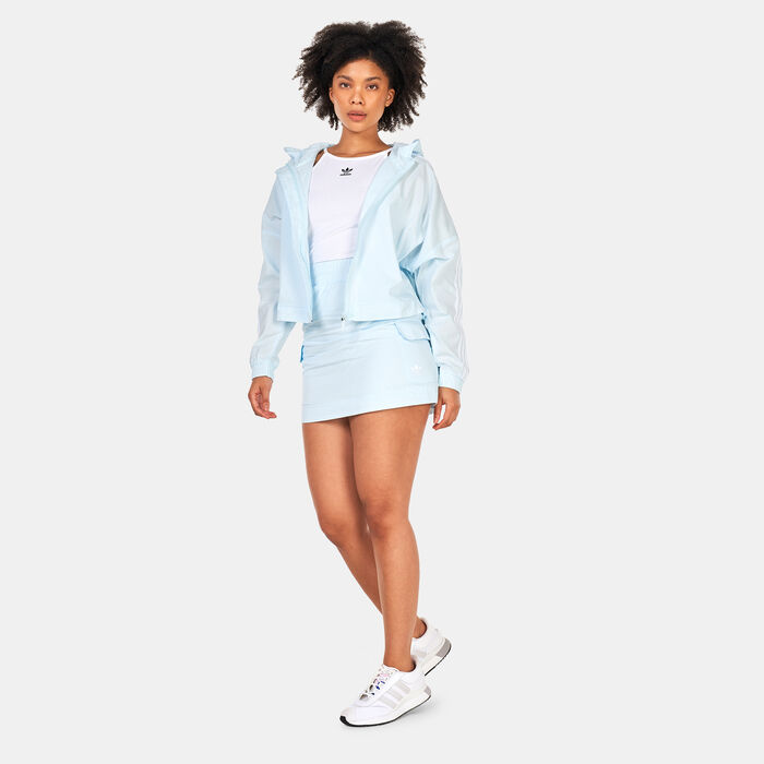 adidas Originals Women's Adicolor Classics Poplin Skirt Blue image number 2