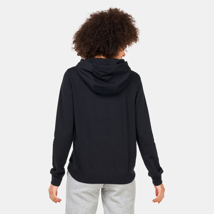 Nike Women's Sportswear Club Fleece Logo Pullover Hoodie Black Nike Women's Sportswear Club Fleece Logo Pullover Hoodie Black image number 1