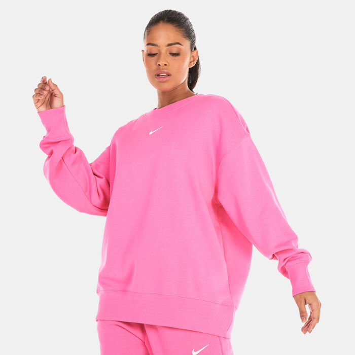 Nike Women's Sportswear Phoenix Fleece Sweatshirt Pink Nike Women's Sportswear Phoenix Fleece Sweatshirt Pink image number 1