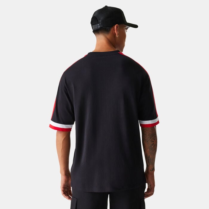 New Era Men's NBA Chicago Bulls Panel T-Shirt Black New Era Men's NBA Chicago Bulls Panel T-Shirt Black image number 1