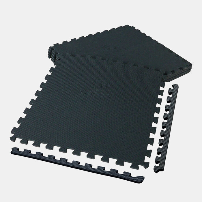 Inspire Fitness Marcy Interlocking Mat Set (6 Pieces) Black image number 1