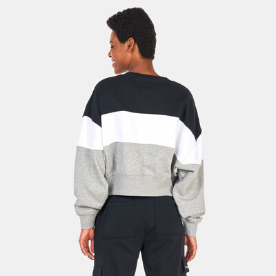 Converse Women's Colour-Blocked Crew Sweatshirt Multi-Color Converse Women's Colour-Blocked Crew Sweatshirt Multi-Color