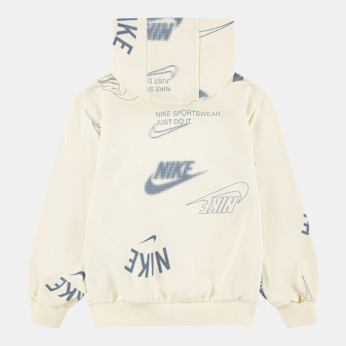 Nike Kids' Club Brand Energy Allover Print Hoodie yellow Nike Kids' Club Brand Energy Allover Print Hoodie yellow image number 1