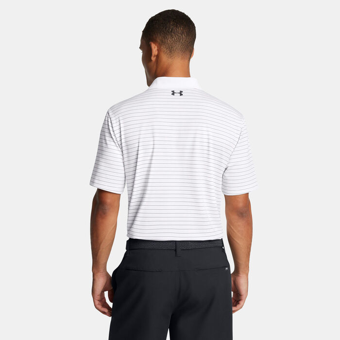 Under Armour Men's Matchplay Striped Polo Shirt White image number 1