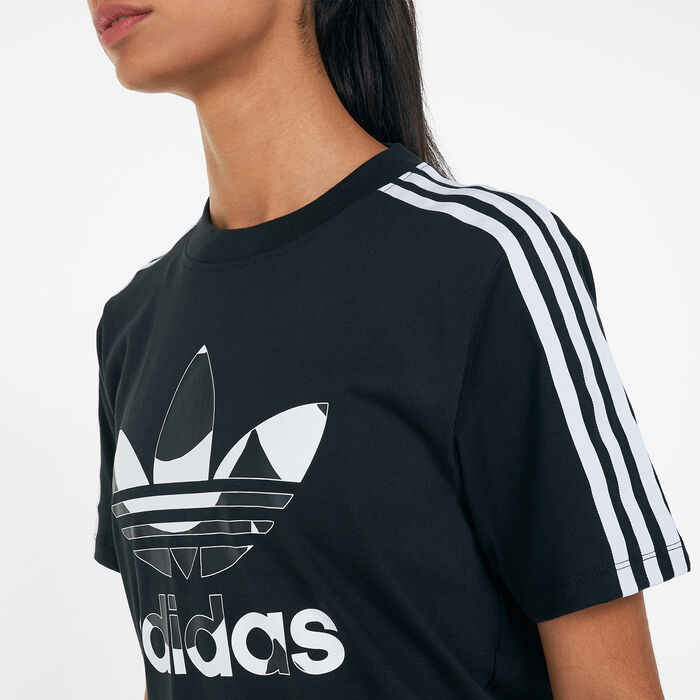 adidas Women's Marimekko Trefoil Print Infill Dress Black adidas Women's Marimekko Trefoil Print Infill Dress Black image number 2
