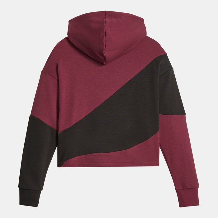 PUMA Women's POWER Cat Pullover Hoodie Maroon image number 1