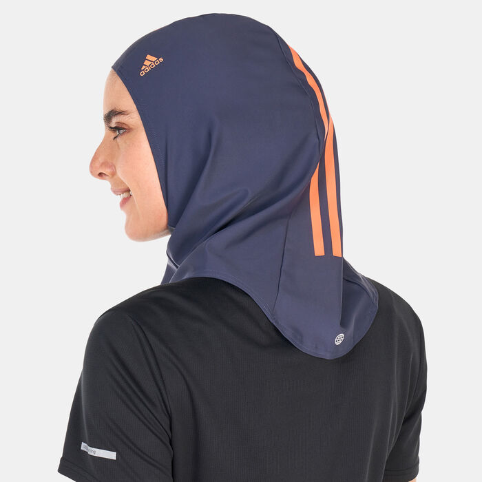 adidas Women's 3-Stripes Swimming Hijab Black adidas Women's 3-Stripes Swimming Hijab Black image number 1