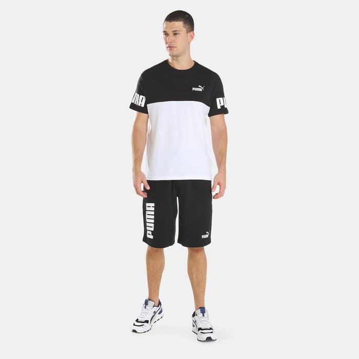 PUMA Men's Power Colourblock 11-inch Shorts Black PUMA Men's Power Colourblock 11-inch Shorts Black image number 2