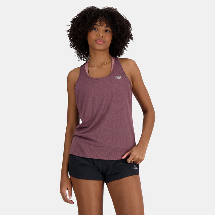 New Balance Women's Athletics Running Tank Top Red New Balance Women's Athletics Running Tank Top Red image number 1