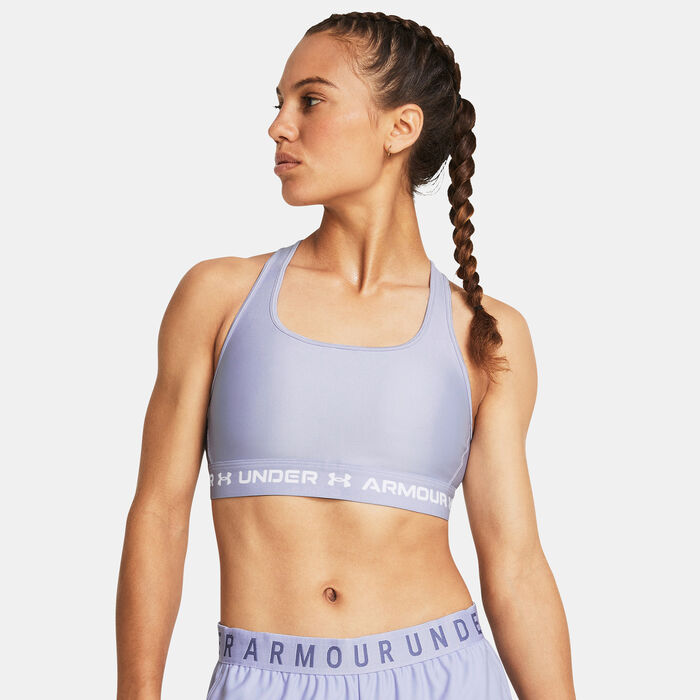 Under Armour Women's Armour Medium-Support Training Sports Bra Purple image number 0