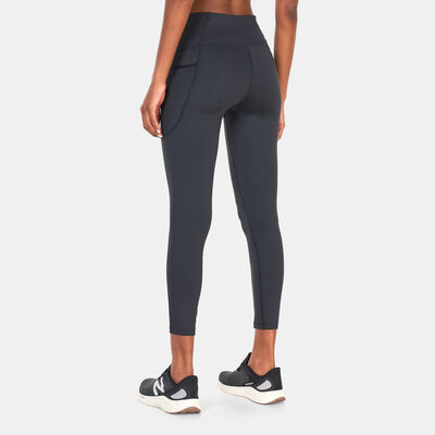 New Balance Women's Shape Shield 7/8 High Rise Pocket Leggings Black