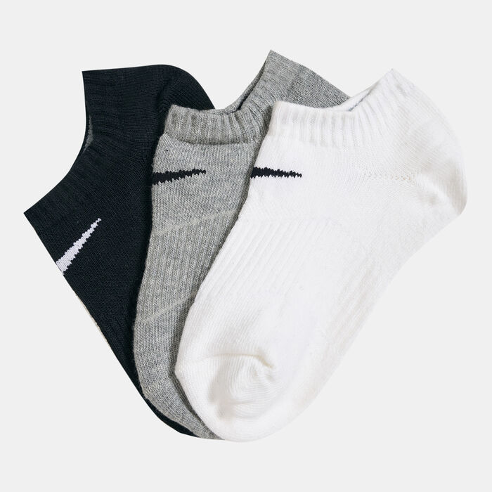 Nike Kids' Performance Cushioned No-Show Socks (3 Pack) White Nike Kids' Performance Cushioned No-Show Socks (3 Pack) White image number 0