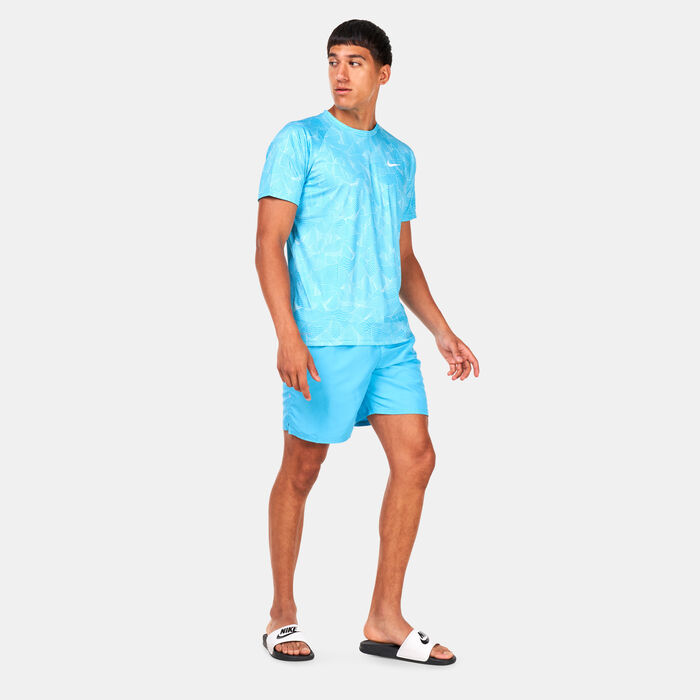 Nike Swim Men's Rashguard Blue Nike Swim Men's Rashguard Blue image number 2