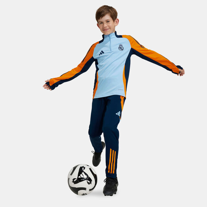 adidas Kids' Real Madrid Tiro 24 Competition 1/4-Zip Training Football Top Blue image number 2