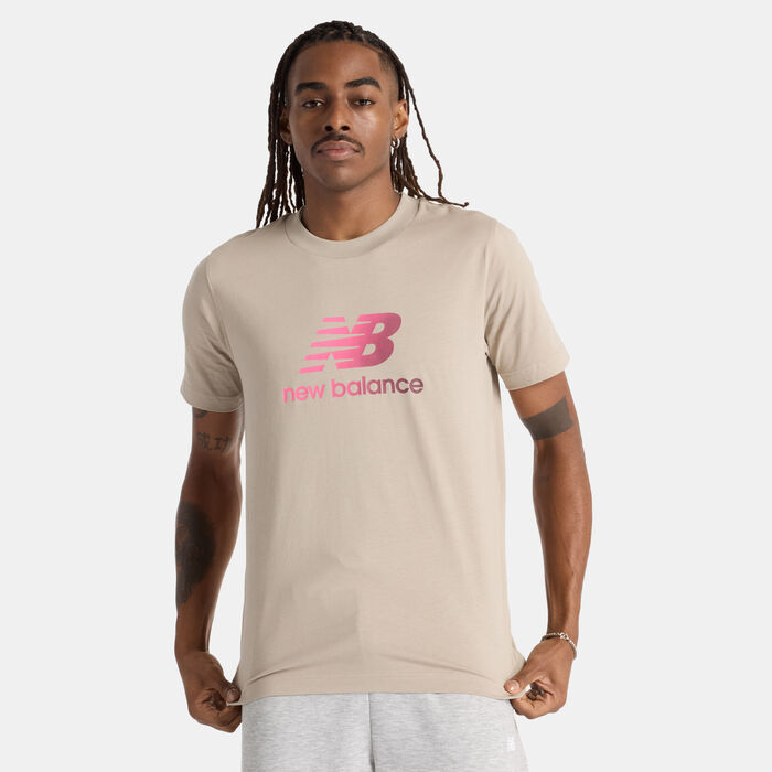 New Balance Men's Sport Essentials Gradient Logo T-Shirt Beige New Balance Men's Sport Essentials Gradient Logo T-Shirt Beige image number 0