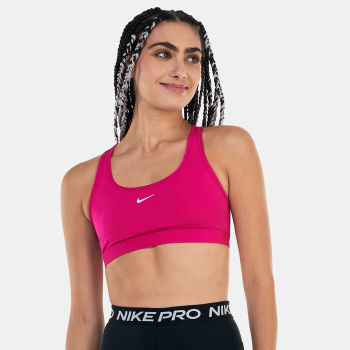 Nike Women's Swoosh Light-Support Training Sports Bra Pink image number 0