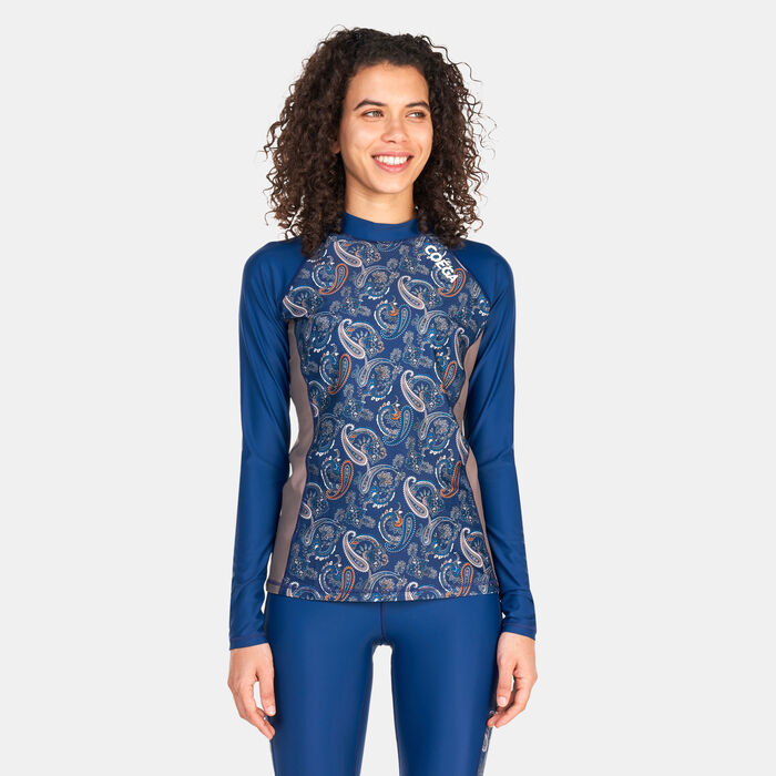 COEGA Women's Printed Long Sleeve Rashguard Blue COEGA Women's Printed Long Sleeve Rashguard Blue image number 0