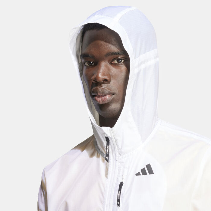 adidas Men's Own The Run 3-Stripes Jacket White adidas Men's Own The Run 3-Stripes Jacket White image number 3