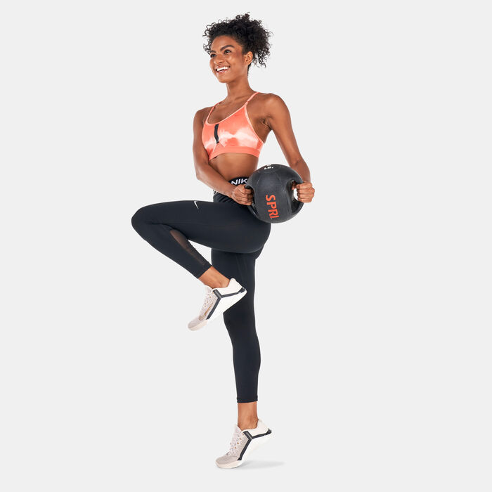 Nike Women's Indy Dye Allover Print Sports Bra Pink Nike Women's Indy Dye Allover Print Sports Bra Pink image number 2