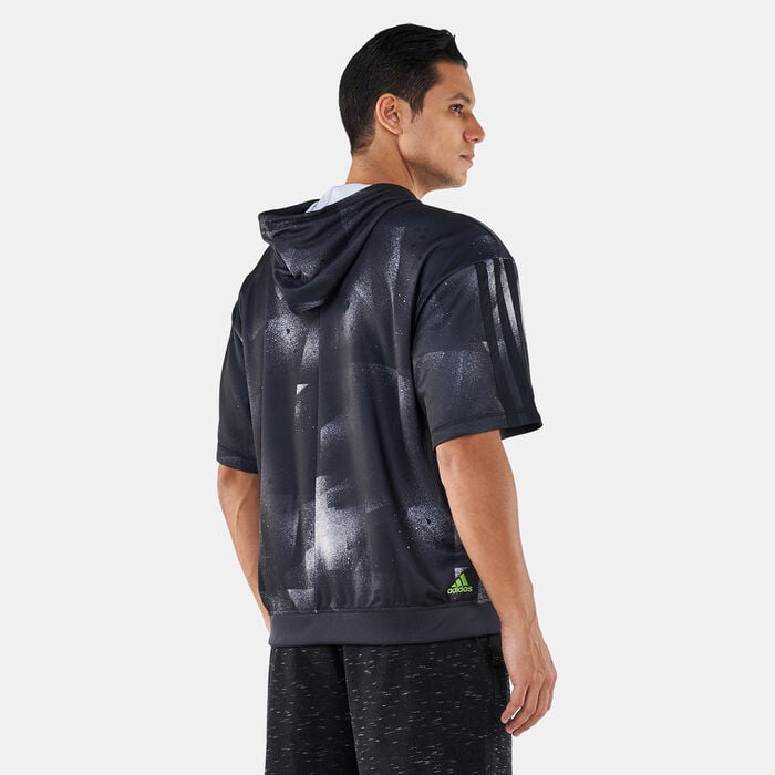 adidas Men's Donovan Mitchell Shooter Basketball Hoodie Black adidas Men's Donovan Mitchell Shooter Basketball Hoodie Black image number 1