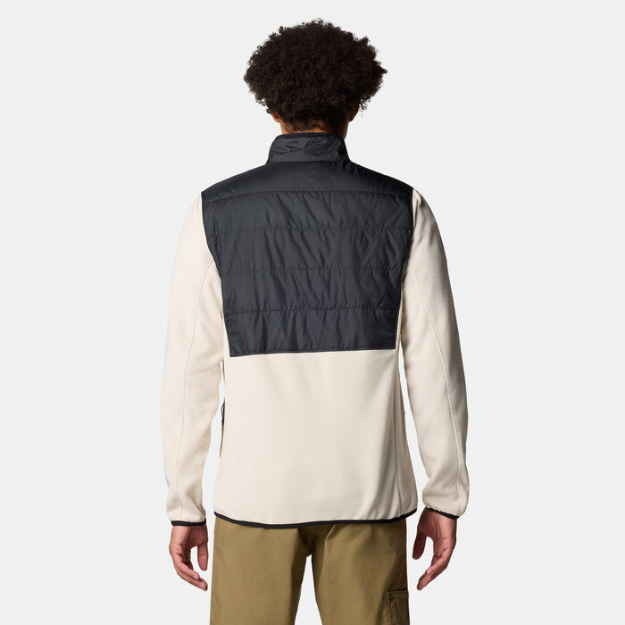 Columbia Men's Basin Butte II Hybrid Fleece Jacket Beige Columbia Men's Basin Butte II Hybrid Fleece Jacket Beige image number 1