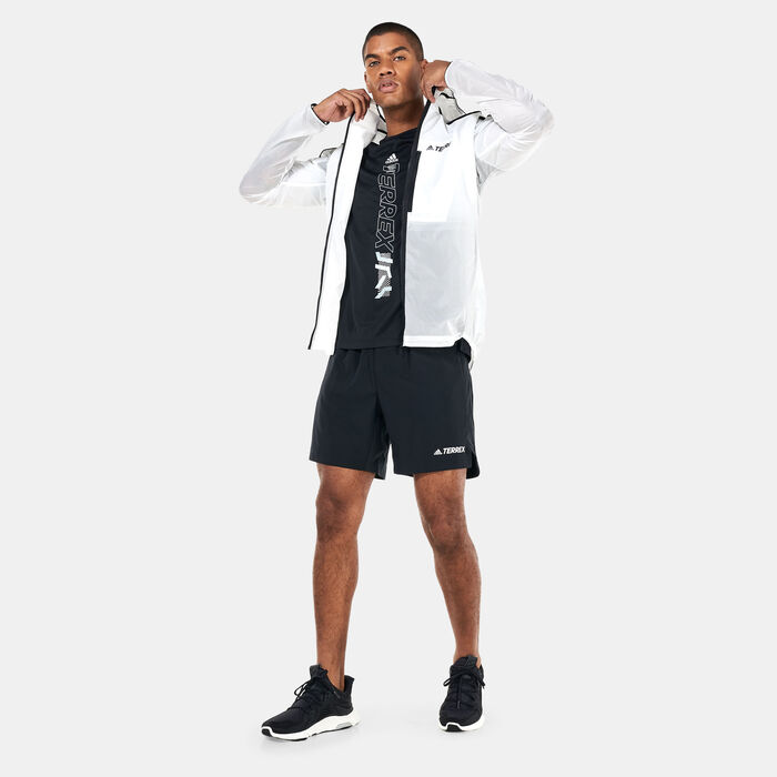 adidas Men's Terrex Agravic Windweave Wind Jacket White adidas Men's Terrex Agravic Windweave Wind Jacket White image number 2