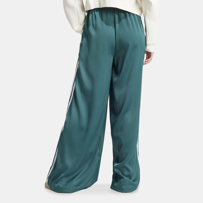 adidas Originals Women's Satin Wide Leg Pants Green adidas Originals Women's Satin Wide Leg Pants Green image number 1