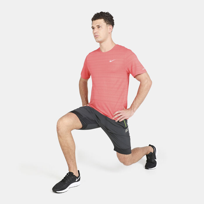 Nike Men's Dri-FIT Miler T-Shirt Orange Nike Men's Dri-FIT Miler T-Shirt Orange image number 2