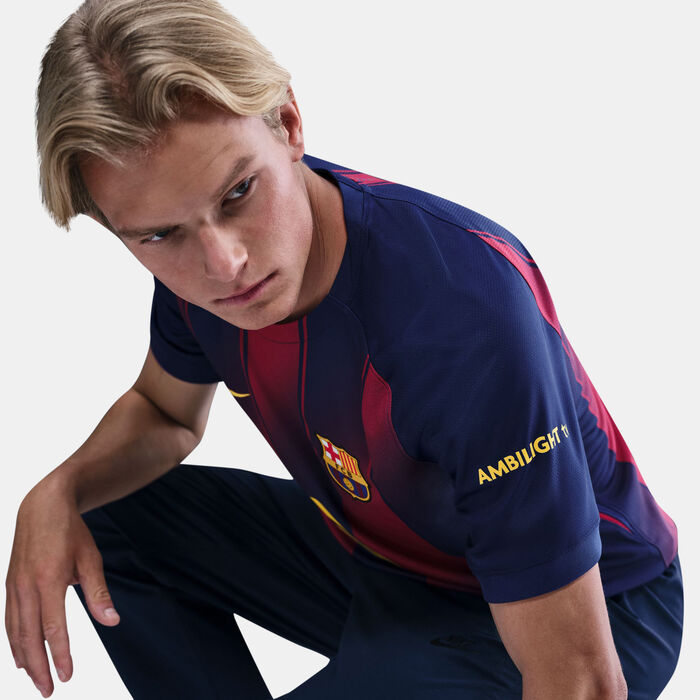 Nike Men's FC Barcelona 25/26 Home Replica Football Jersey Blue Nike Men's FC Barcelona 25/26 Home Replica Football Jersey Blue image number 5