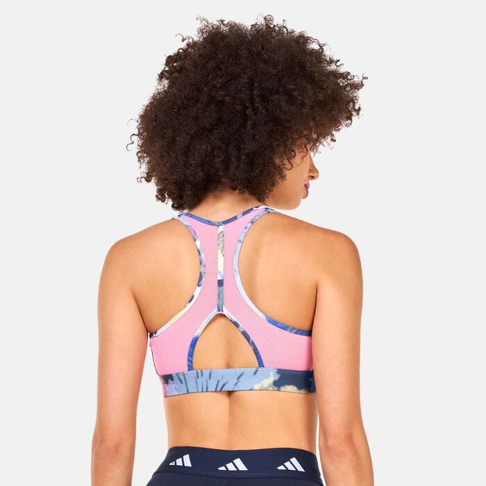 adidas Women's Powerreact Training Medium-Support Sports Bra Pink adidas Women's Powerreact Training Medium-Support Sports Bra Pink image number 1