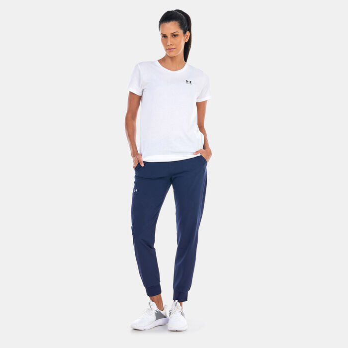 Under Armour Women's UA Armour Sport Woven Pants Blue Under Armour Women's UA Armour Sport Woven Pants Blue image number 2