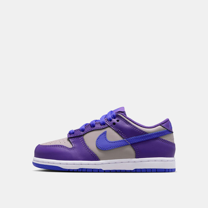 Nike Kids' Dunk Low Shoes Purple Nike Kids' Dunk Low Shoes Purple image number 2