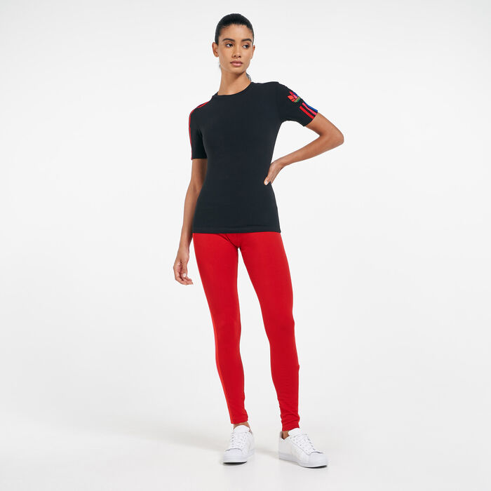 Buy adidas Women's Adicolor 3D Trefoil Leggings Red in KSA -SSS