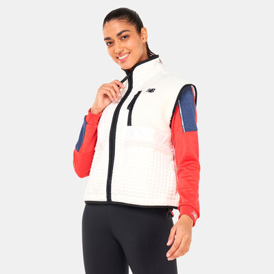 New Balance Women's Heatloft Vest Beige New Balance Women's Heatloft Vest Beige