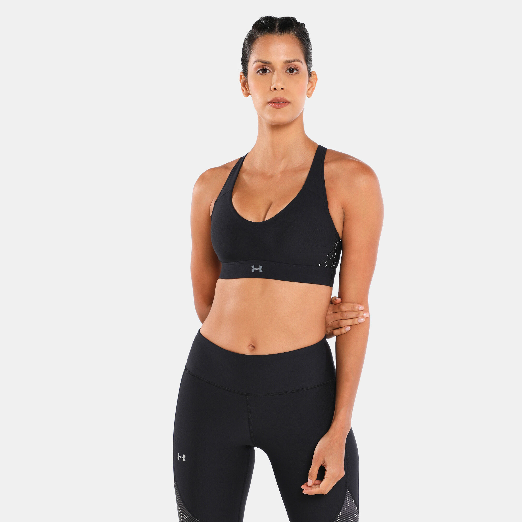 Buy Under Armour Women s Balance Mid Printed Sports Bra Black in