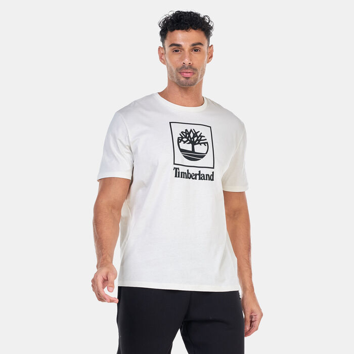 Timberland Men's Stack Logo T-Shirt White image number 0
