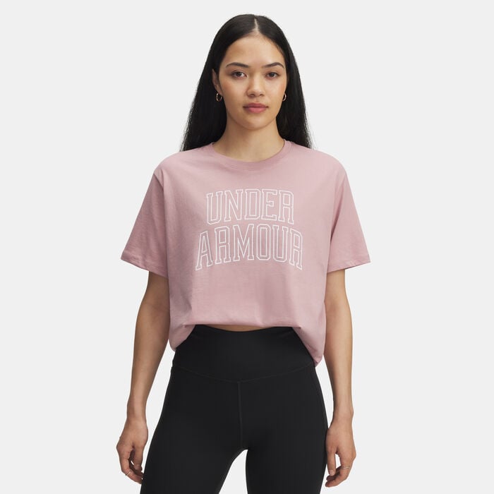 Under Armour Women's Rival Campus T-Shirt Pink Under Armour Women's Rival Campus T-Shirt Pink image number 0