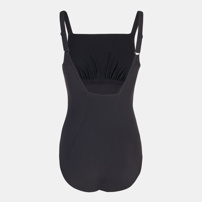 Speedo Women's CrystalLux Printed Shaping One-Piece Swimsuit Black Speedo Women's CrystalLux Printed Shaping One-Piece Swimsuit Black image number 1