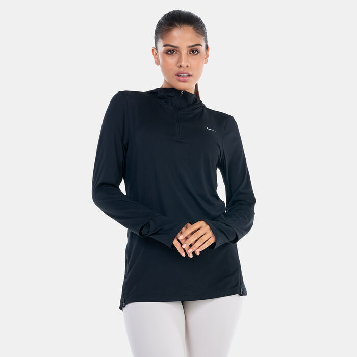 Nike Women's Dri-FIT Swift Element UV Top Black Nike Women's Dri-FIT Swift Element UV Top Black image number 0
