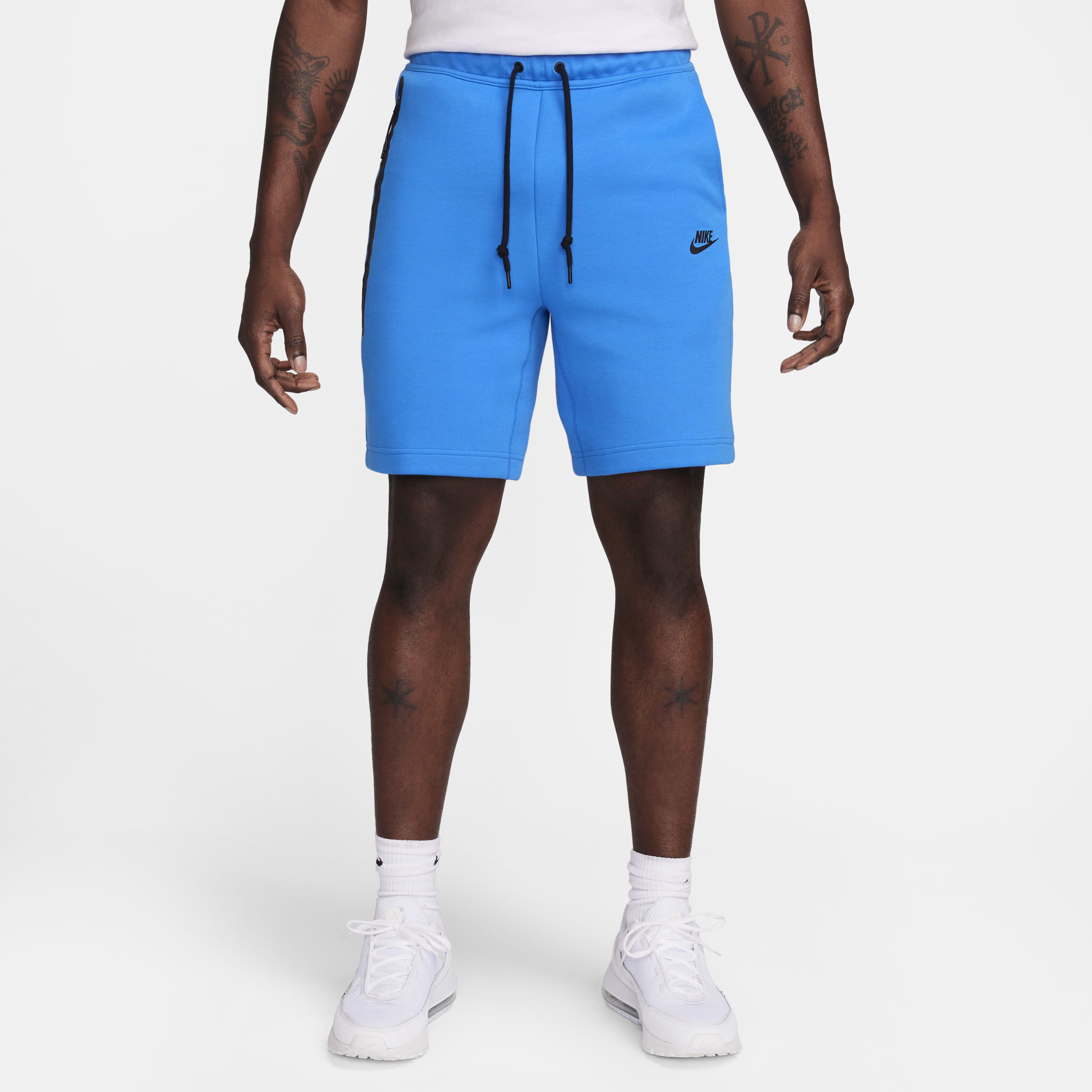 Nike tech fleece shorts blue clearance