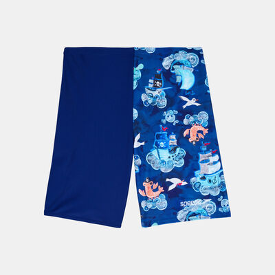 Speedo Kids' Digital Allover Print Swimming Jammer Shorts Blue