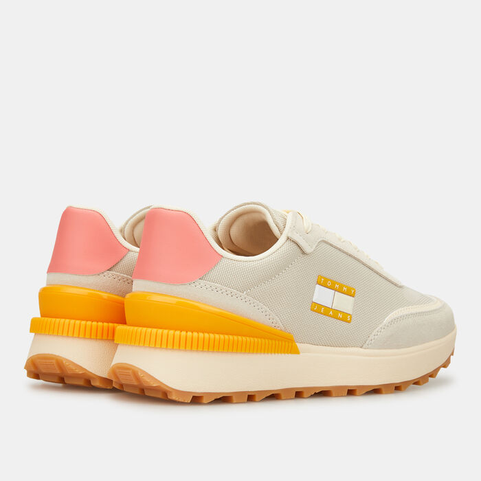 Tommy Hilfiger Women's Recycled Textile Cleat Runner Shoes Brown image number 2