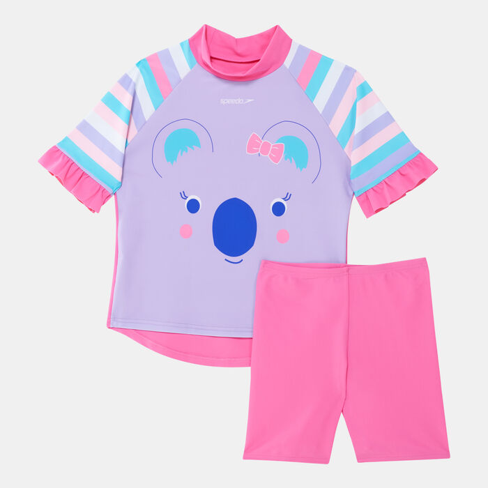 Speedo Kids' Koko Koala Sun Protection 2-Piece Swimsuit Purple image number 0