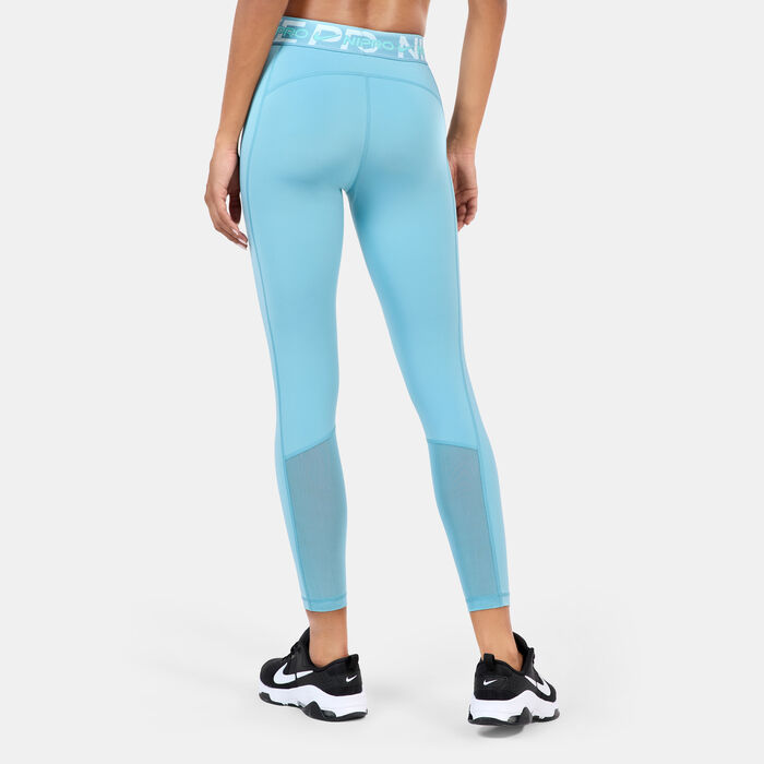 Nike Women's Pro Graphic 7/8 Leggings Blue image number 1