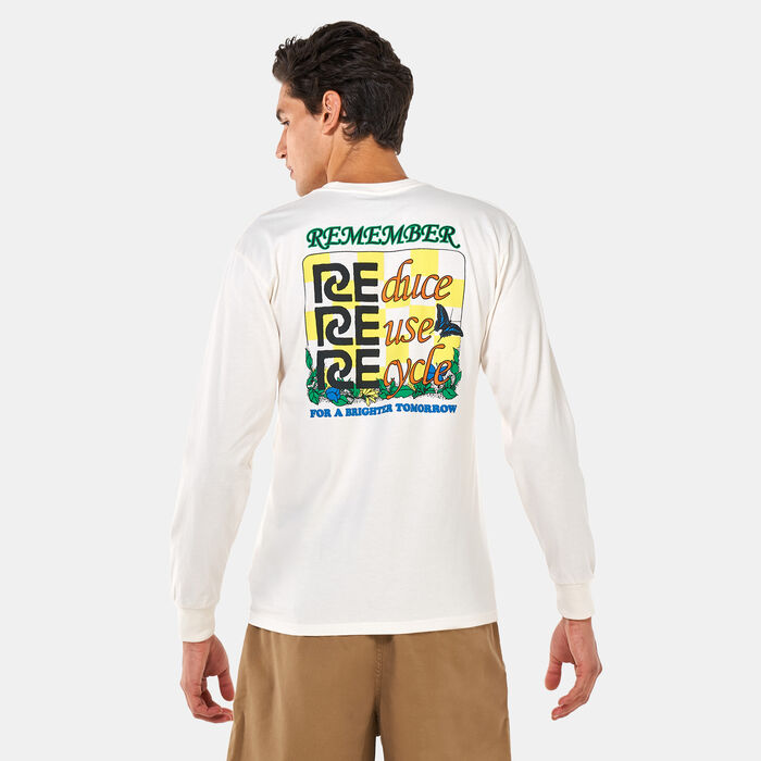Vans Men's Eco Positivity Long Sleeve T-Shirt White Vans Men's Eco Positivity Long Sleeve T-Shirt White image number 0