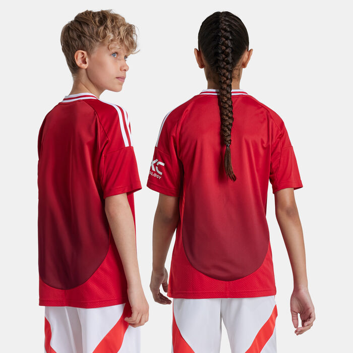 adidas Kids' Manchester United 24/25 Home Replica Football Jersey Red adidas Kids' Manchester United 24/25 Home Replica Football Jersey Red image number 1