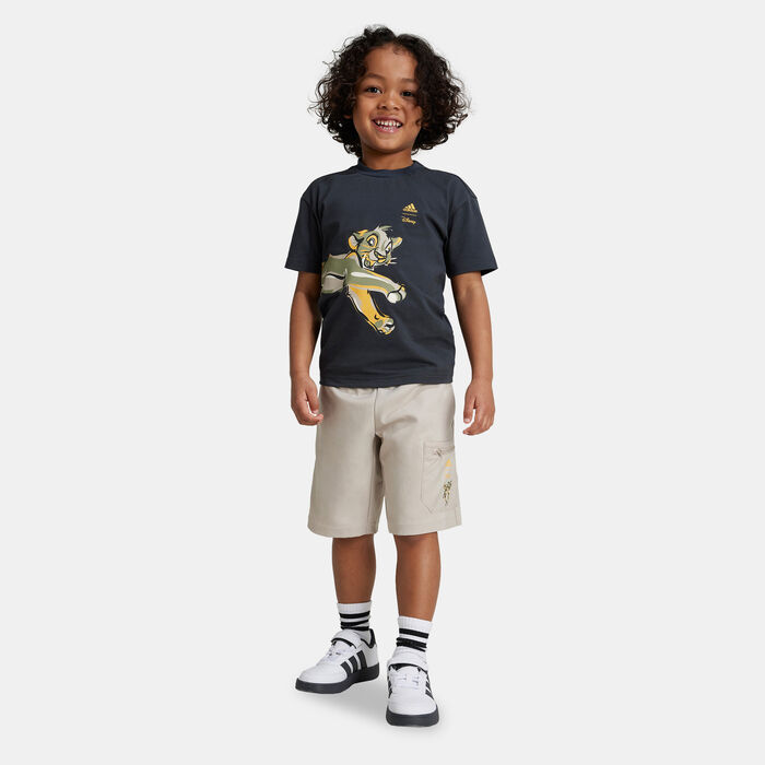 adidas Kids' Disney Lion King T-Shirt and Shorts Set (Younger Kids) Grey adidas Kids' Disney Lion King T-Shirt and Shorts Set (Younger Kids) Grey image number 2