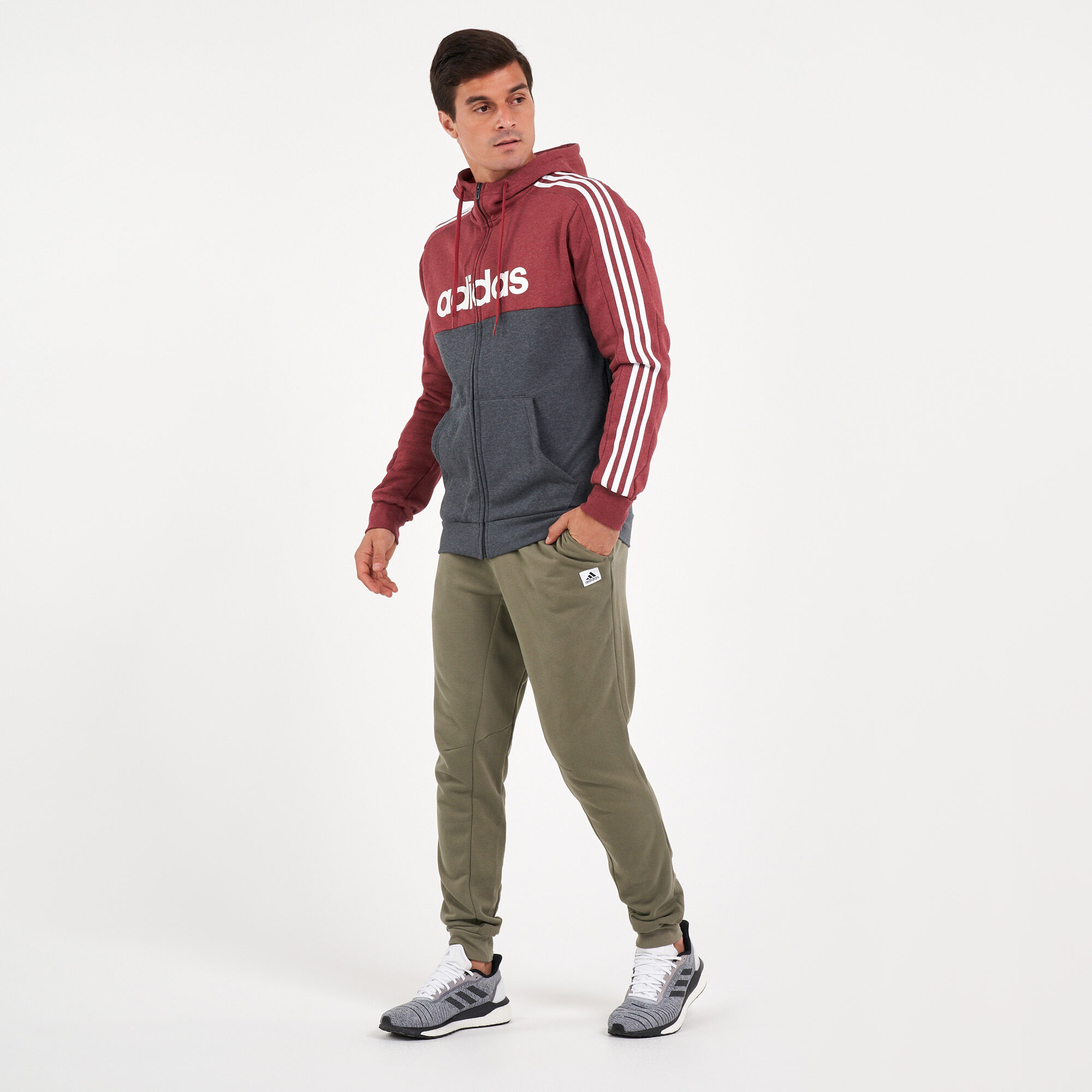 men's adidas essential colorblock track jacket
